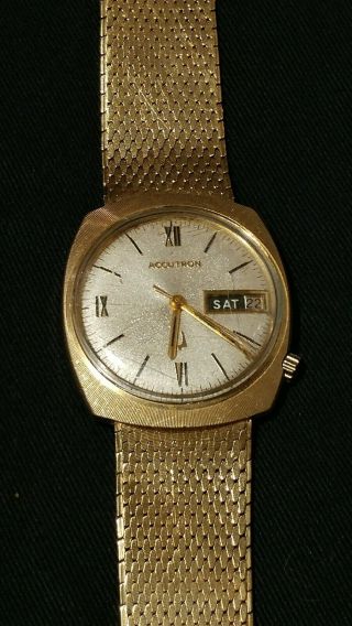 Vintage Bulova Accutron 14k Solid Gold Body & Band / 80,  Gramms / Perfect