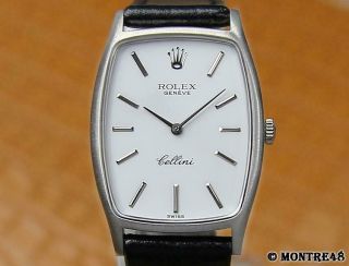 Rolex Cellini 18k Solid White Gold Luxury C1975 Swiss Mens Unisex Watch S109