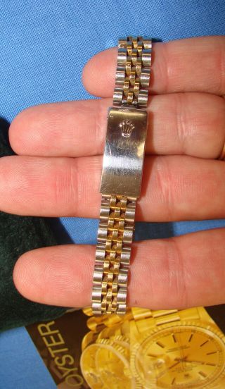 LADIES ROLEX 18K GOLD & STAINLESS DATEJUST OYSTER PERPETUAL w/BOX 4