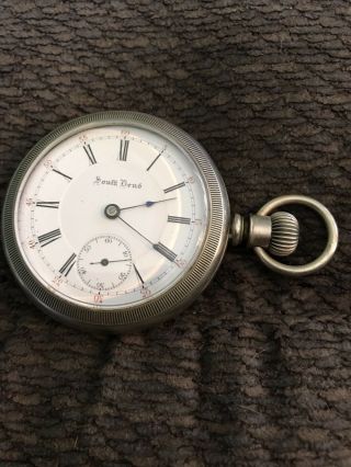 1905 South Bend Pocket Watch,  Not,  17 J,  Size 18,  Lever Set