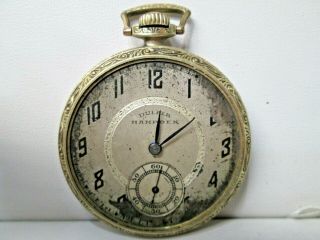 Vintage Dueber Hampden 14k Gold Filled Non - Running Pocket Watch 15 Jewels