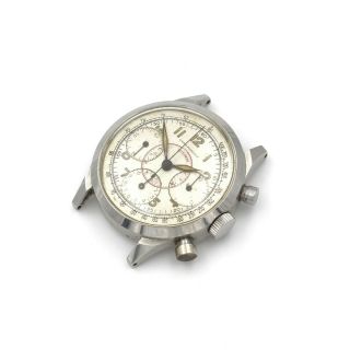 Vintage S/s Girard Perregaux 17j Chronograph Telemeter 37 Mm Wrist Watch 6688