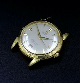 Vintage 18k Yellow Gold Omega Automatic Seamaster Calendar Wrist Watch 6787
