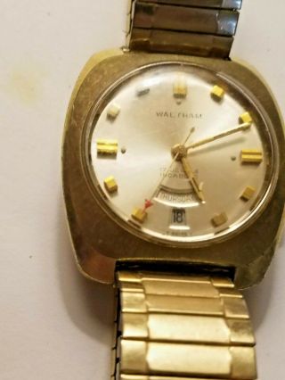 Vintage Waltham Swiss 17j Incabloc Gold Tone And Stainless Steel Watch