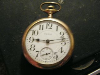 1917 ELGIN 336 18s 17j gold plated Pocket Watch Philadelphia 20 yr 3