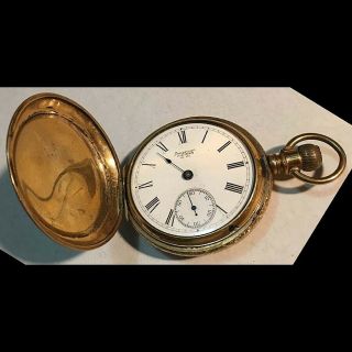C.  Early 20th Cent American Waltham Gold Plated Pocket Watch - L@@k