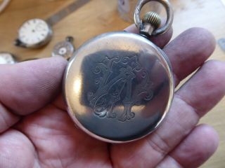 Kilmarnock Maker Large Antique Gents Silver Pocket Watch