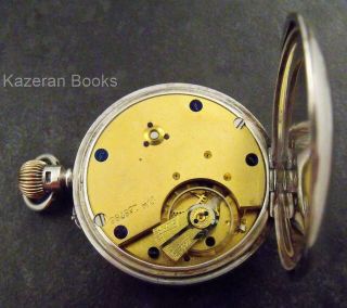 Antique Victorian Solid Silver Lancashire Watch Fob Pocket Watch 6