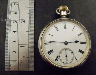 Antique Victorian Solid Silver Lancashire Watch Fob Pocket Watch 7