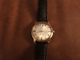 Vintage Longines Conquest 18k Solid Yellow Gold Automatic Watch 35 Mm