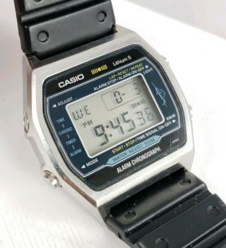 Vintage Mens Casio Blue Marlin Digital Diver 100m Watch H101 -