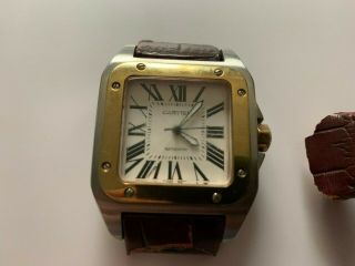 Cartier Santos 100 Anniversary 1904 - 2004 Limited Edition Watch Steel & 18k Gold
