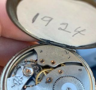 Vintage Antique American Waltham Watch Co.  Pocket Watch 1924 19 Jewels 14k GF 6