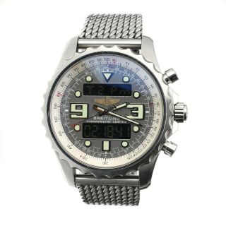 Authentic Breitling Chronospace Stainless Steel Quartz Mens Watch A78365