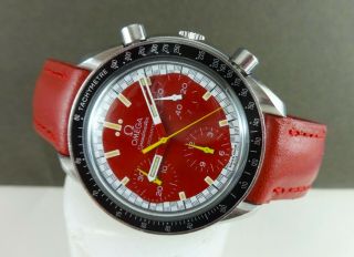 Omega Speedmaster Chronograph Red Michael Schumacher Watch 175.  0032.  1