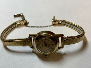 Omega Ladymatic Swiss 14k Gold Filled Wristwatch Running Perfectly