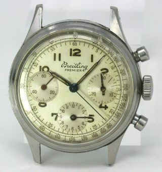 Vintage Breitling Premier Chronograph Wristwatch Ref.  788 36mm Steel Nr