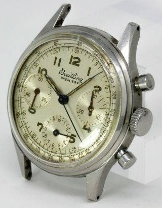 Vintage Breitling Premier Chronograph Wristwatch Ref.  788 36mm Steel NR 2