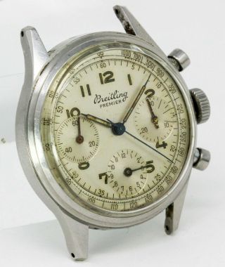 Vintage Breitling Premier Chronograph Wristwatch Ref.  788 36mm Steel NR 3