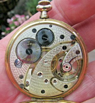Vintage Grosvenor Swiss Made 15 Jewel G/P Pocket Watch - GWO/Missing Chain Loop 7