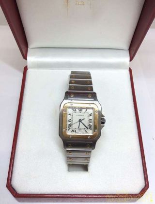 Cartier Santos Garbe Lm 47445 187901 Quartz Analog Watch Limited Edition Series