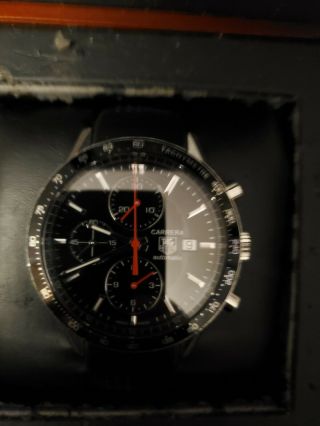 Tag Heuer Carrera Calibre 16 Chronograph Cv201ak Wrist Watch For Men.  100 Meter