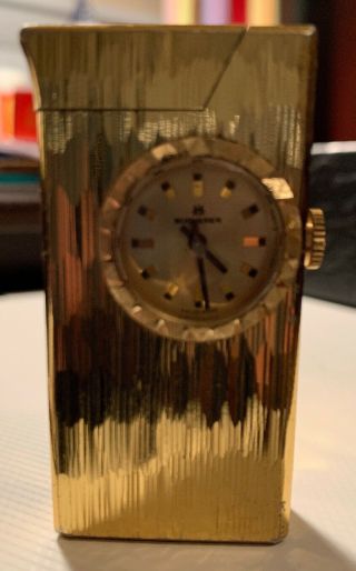 Vintage Bucherer Winding Watch Lighter Gold Plated? 60 