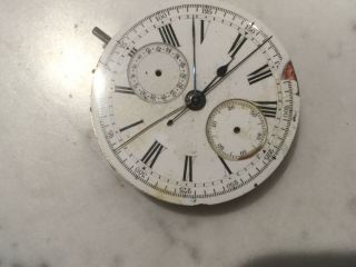 Pocket Watch Split Seconds Chronograph Movement For Restoration C19 Century