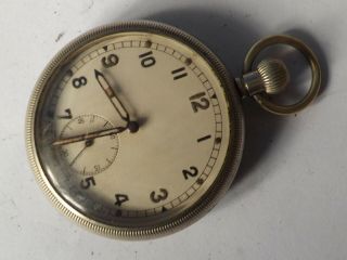 A Vintage Plated Cased Bravingtons Military Pocket Watch