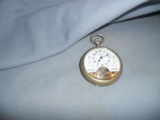 Vintage Exhibition Pocket Watch With Fancy Dial Runs 8 Days