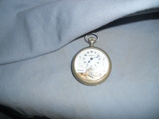 VINTAGE EXHIBITION POCKET WATCH WITH FANCY DIAL RUNS 8 DAYS 2
