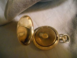 VINTAGE EXHIBITION POCKET WATCH WITH FANCY DIAL RUNS 8 DAYS 5