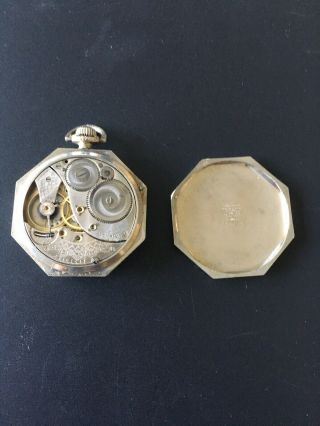 1923 Elgin 12s,  17j,  Open Face 14k Gold Fill Antique Pocket Watch Runs 6