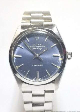Vintage 1980s Rolex Air - King Precision 5500 Mens Steel Watch w Box 3