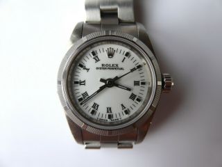 Rolex Oyster Perpetual Ladies Wrist Watch Circa 1998 Serviced