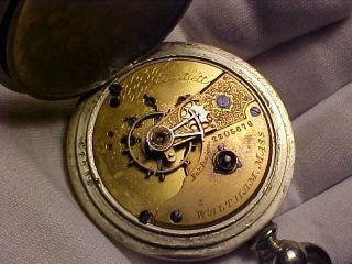 18 Size,  15 Jewels,  Waltham Pocket Watch,  Grade P.  S.  Bartlett,  KEY WIND & SET 8