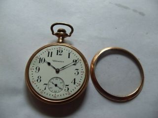Antique Hampden 16 Size Open Face Pocket Watch 2