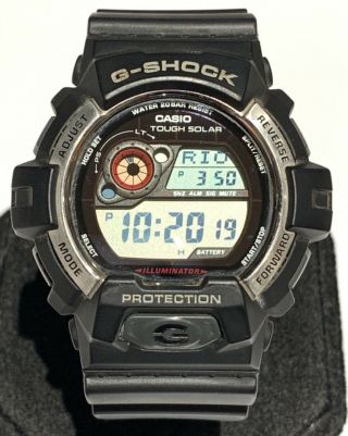 Casio G - Shock Gr - 8900 Tough Solar Illuminator Black Resin Watch.