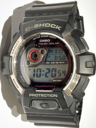 Casio G - Shock GR - 8900 Tough Solar Illuminator Black Resin Watch. 4