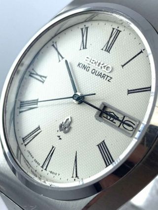 Vintage SEIKO KING QUARTZ KQ 5856 - 8000 Quartz Wrist Watch Japan 4