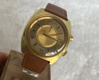 Omega Memomatic 166.  072 Alarm 40mm Cal 980 Goldfilled Rare Watch For Men