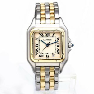 Cartier 18k Yellow Gold Panthére Two - Tone Ladies Watch Ref183949 26mm