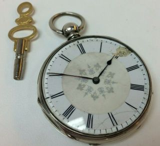 Lovely Silver Cased Antique Pocket Watch Circa 1890 Fully Watch