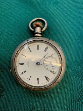 1881 Waltham 18s 15j Antique Coin Silver Pocket Watch Ps Bartlett/1877