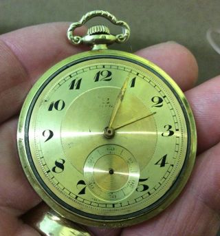 Vintage Omega Pocket Watch Gold - Filled Case 17j 44mm - Parts/repair
