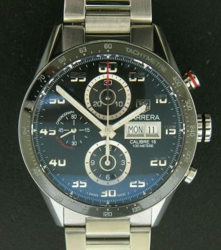 Gents Stainless Steel Tag Heuer Carrera Chronograph Watch Model Cv2a1r W/box