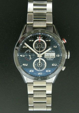 Gents Stainless Steel Tag Heuer Carrera Chronograph Watch Model CV2A1R w/Box 2