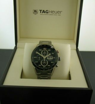 Gents Stainless Steel Tag Heuer Carrera Chronograph Watch Model CV2A1R w/Box 3
