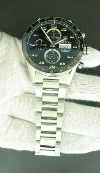 Gents Stainless Steel Tag Heuer Carrera Chronograph Watch Model CV2A1R w/Box 8