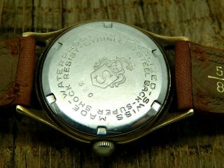Vintage Swiss Made Sandoz 17 Jewel Men ' s Wrist Watch Water Resistant 3